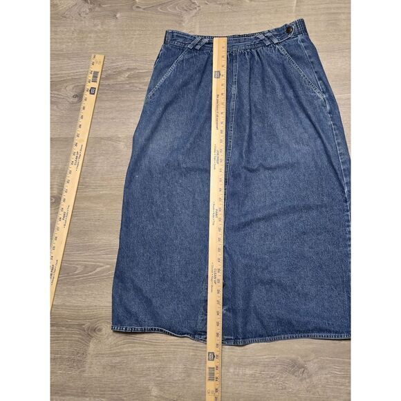 Vintage Sasson Paris Women's Denim Blue Jean Long Skirt Size‎ 10 - Picture 4 of 11
